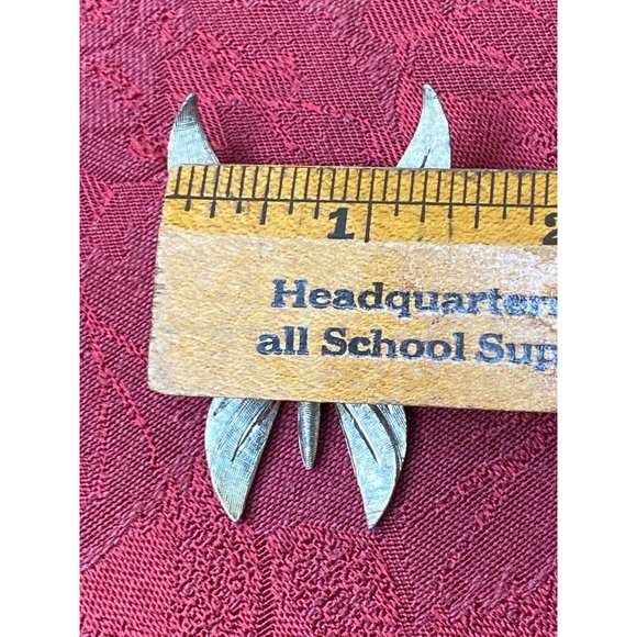 Vintage Classy B.S.K. Butterfly Silver Tone Brooch 2 1/8" x 1 5/8" - Picture 6 of 6